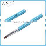 ANY Hot Selling Good Quality Mental Handle Nylon hair Double Use Nail Art Brush