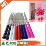 Plastic Handle Fruit Knife and Fork