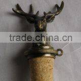 2013 wood/metal deer Bottle wine stopper