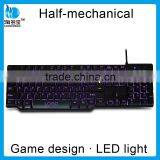 3 LED Backlit Colors Computer Keyboard Half-mechanical Keyboard Feel thumbnail-4