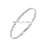 Memories Bangles With Customize Design Word 'PEACE LOVE HAPINESS' With 4mm/7mm Width