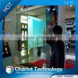 Adhesive touch foil kiosk without frame of touch area