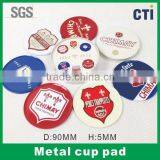 wholesale beer coffee coaster hot metal cup pad