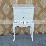 2016 modern bedroom furniture 3 drawer white wooden cabinet handmade