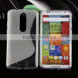 New Arrival S-Wave Phone Case TPU GEL Cover Tpu Gel Case for Moto x3 Lux Wholesale