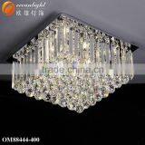 Crystal Ceiling Lamp Best K9 Crystal Iron Base Material Chrome Finshed Chandelier Ceiling Lamp for Bedroom Deco OM88444