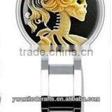 Catrina Skull Cameo Day of Dead Stainless Steel Screw Ear Plug Gauges thumbnail-1