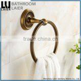 Customized Bathroom Designs Zinc Alloy Antique Bronze Finishing Bathroom Accessories Wall Mounted Towel Ring thumbnail-3