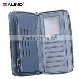 QIALINO RFID Blocking Wallet Luxury Ostrich Leather Brand Wallet Handbag thumbnail-3