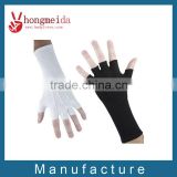 women work gloves white cotton masonic parade gloves marching band gloves knit fingerless gloves