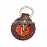Red Black Heart Shaped Handmade Personalized Blank Leather Keyring /Leather Key Chain/Leather Keyfob thumbnail-4