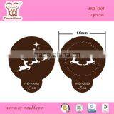 Christmas Reindeer Cake Decoration Cupcake Stencil thumbnail-1