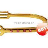 Zinc Diecasting Horse Spur With Stones for Horse Riding/horse Racing (Type-H) ;England Style