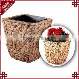Decorative Planter Natural Water Hyacinth Woven Indoor Flower Pot thumbnail-1