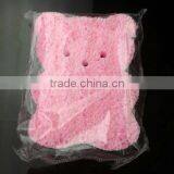 2015 Pink Bear Shape Facial Cleansing PVA Wet Sponges Puff thumbnail-1
