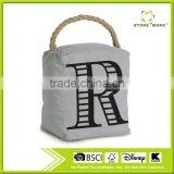 Store More Creative Cube Canvas Stuffed Door Stop With Rope thumbnail-1