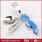 Detachable Picnic Tool Folding Camping Tool Portable Stainless Steel Fork Outdoor Tableware Spoon & Knife thumbnail-5