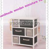 Small Antique Wooden Storage Cabinet in Living Room thumbnail-1
