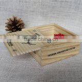 Silk Screen Handmade Solid Wood Jewelry Display Box With Slide Lid thumbnail-3