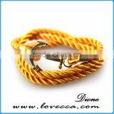 Cheap Handmade Customized Mens Anchor Bracelet, Nautical Rope Bracelet thumbnail-3