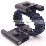 Newest Design Outdoor Survival Compass Paracord Bracelet With LED Light thumbnail-4