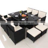 Outdoor Garden Rattan Dining Table Set thumbnail-3