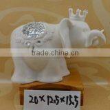 Wholesale White Ceramic Elephant Home Decoration thumbnail-1