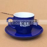 blue 170ml ceramic cup and saucer