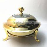 Gold Stainless Steel Chafing Dish / Chafer / Buffet Warming Dish