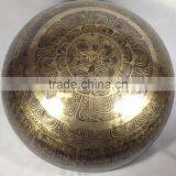 High Quality Chakra and Prayer Mantra Carved Himalayan 7 Metal Healing Singing Bowl thumbnail-4