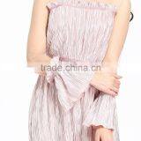 Domin Fashion Bronzing and Press Pleat Fabric Casual Dress thumbnail-2