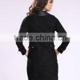 2014 New Fashion Ladies' Long Coat Asymmetrical Zipper Design Women Winter Overcoat thumbnail-4
