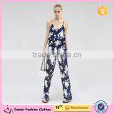 New Arrival Clothing Manufacturer Chiffon Flora Printed Women Jumpsuit thumbnail-1