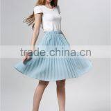 Vintage Tulle Skirt Tutu Midi Summer Pleated Skirts for Women thumbnail-2