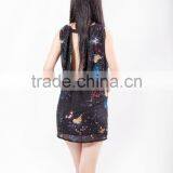 New Fashion Women Crew Neck Sleeveless Print Dress for Spring Summer 2015 thumbnail-4