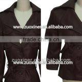 2014 Long Leather Jacket for Women Wholesale thumbnail-3