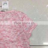 Women Stock Apparel V-neck Slub Cotton T-shirt thumbnail-6