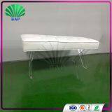 Eco-Friendly Milk White Bench Cushion X-Shape Bench Leg Acrylic Bench thumbnail-2