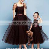 Hot Sale Mom And Daughter Dress Girls Brown Tutu Dress Evening Party Dress thumbnail-1
