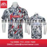 Custom Factory Price Mens 100% Polyester Tripe Polo Shirt thumbnail-6