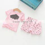 Summer Printing T-shrits and Shorts Girls Casual Kids Clothing Sets thumbnail-4