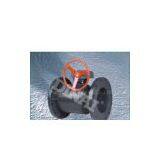 Plastic 2 Way Flange Ball UPVC / PVC Diaphragm Valve Worm-gear Operation BS