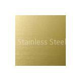 Ti-gold Hairline Stainless Steel Plate Sheet, Anti-fingerprint Metal Decoration Plates thumbnail-1