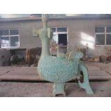 Sculpture,Antique, Collection,bronze Sculpture ( Bird Square Zun) thumbnail-2