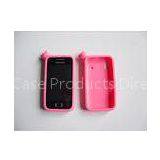 Pink Non-toxic Silicone Cell Phone Case Wear Resistance For Samsung 5830 thumbnail-1