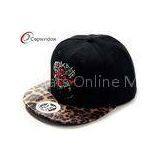 Ladies Leopard Flat Brim Baseball Cap Customized Strapback Hats For Winter thumbnail-1
