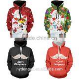 Unisex 3D Christmas Santa Sweatshirts/wodg Plus Size 3d Printed Dog Hoodies/ Hot Sell Snowmen Christmas Jacket