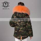 Top Grade Latest Fashion Faux Fur Women Jackets With Raccon Fur Collar thumbnail-5