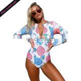 Classic Fashion Summer Long Sleeve Women One Piece Swimsuit thumbnail-1