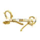 Gold Plated Locklet Design Cubic Zincon Bracelet Stainless Steel thumbnail-1